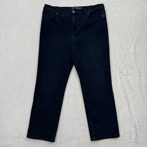 Gloria Vanderbilt Jeans Womens 16P Dark Blue Amanda Straight High Rise Stretch